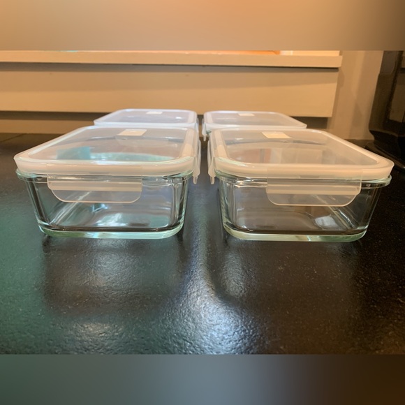 Glass Food Storage Containers with Lids - set of 4 - Picture 5 of 9